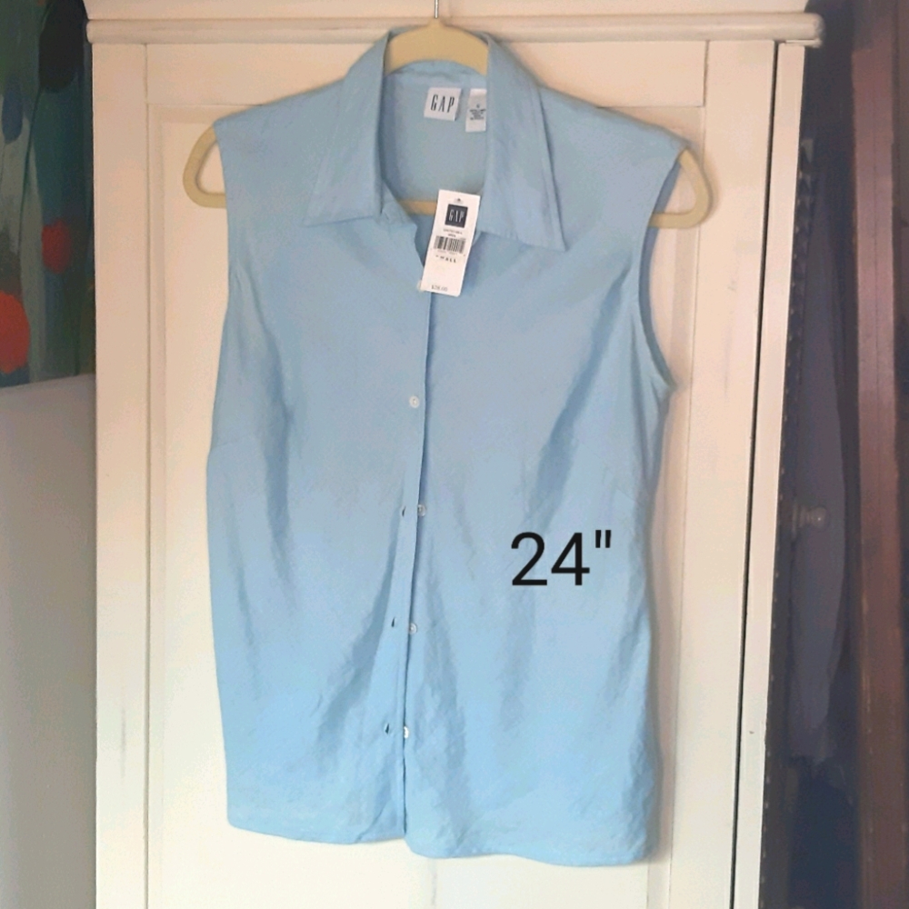$5 W/BUNDLE GAP Sleeveless Button-Down Shirt  ☆